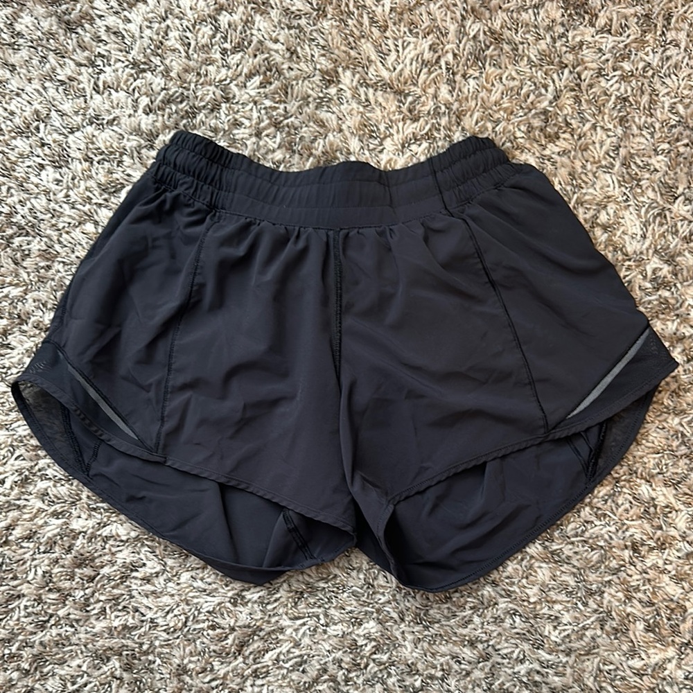 Black Lululemon Hotty Hot Shorts
